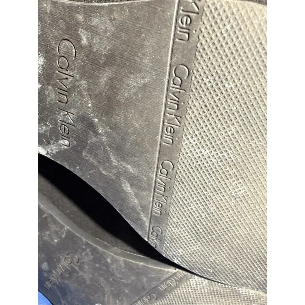 Calvin Klein Ballard Chukka Boots Mens 9 Dark Brown Suede Lace Up Ankle